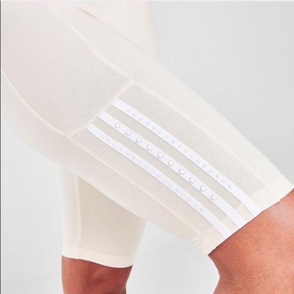adidas Pants - Adidas ivory pearled/studded shorts (S)